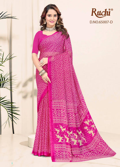Super Star Chiffon 246 Ruchi Sarees Supplier Ahmedabad