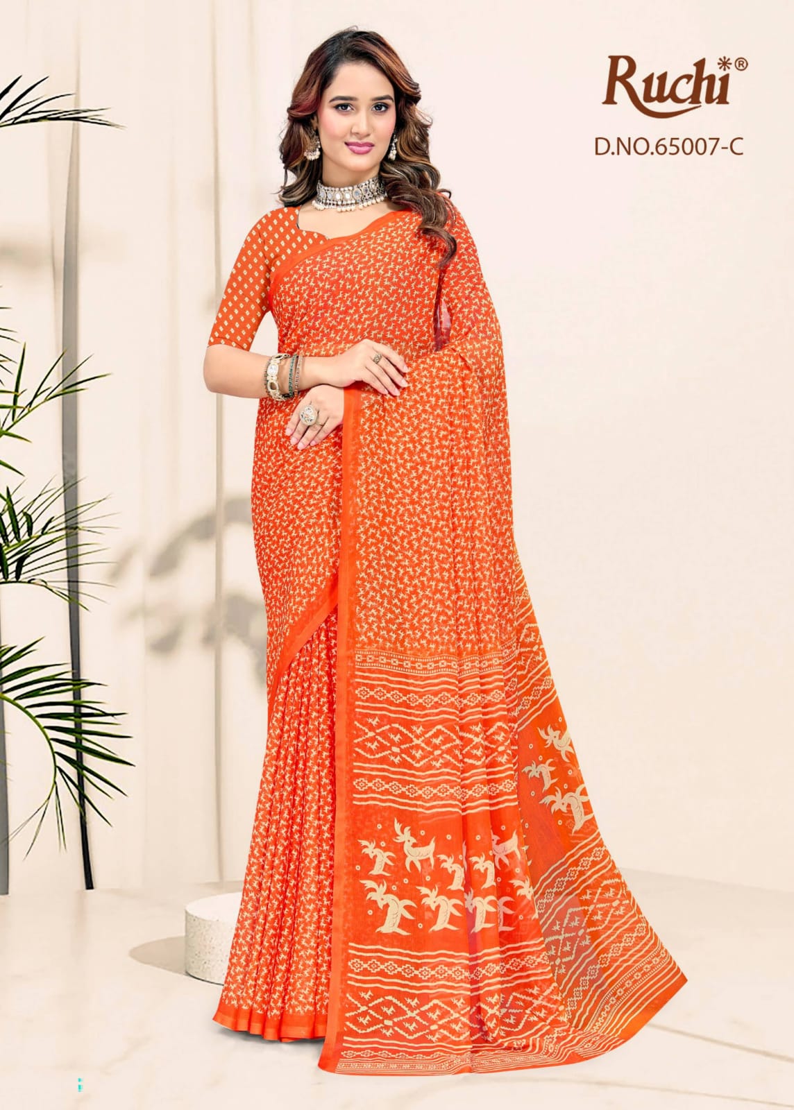 Super Star Chiffon 246 Ruchi Sarees Supplier Ahmedabad