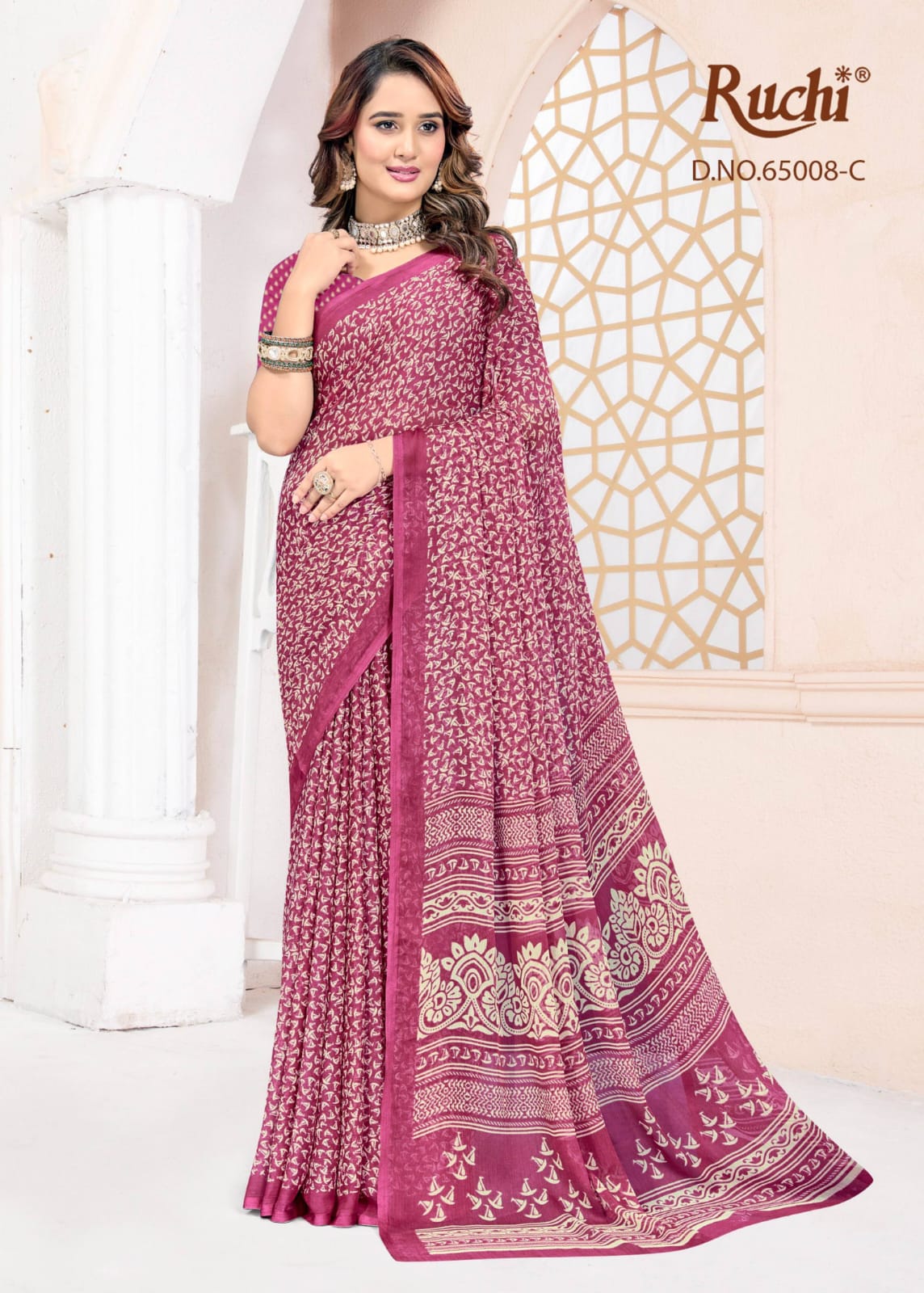 Super Star Chiffon 247 Ruchi Sarees Wholesaler