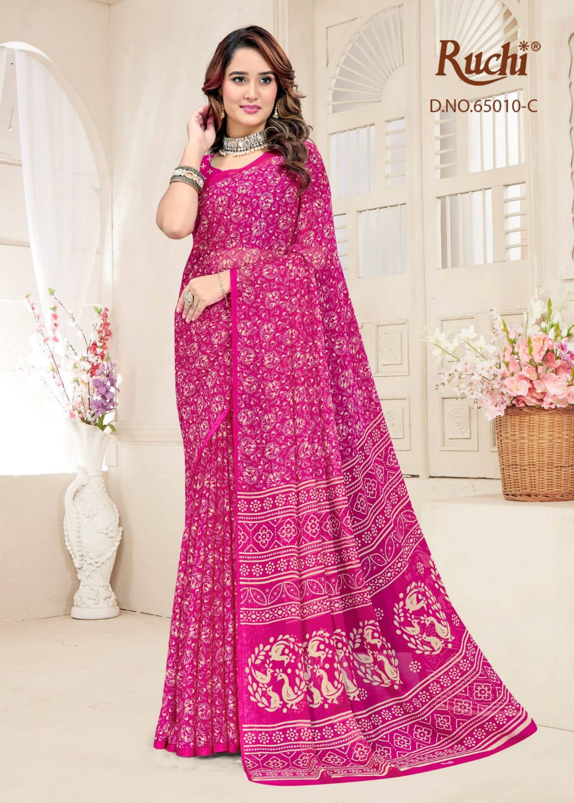 Super Star Chiffon 249 Ruchi Sarees Manufacturer Ahmedabad