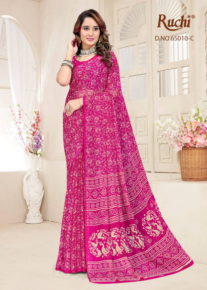 Super Star Chiffon 249 Ruchi Sarees Manufacturer Ahmedabad