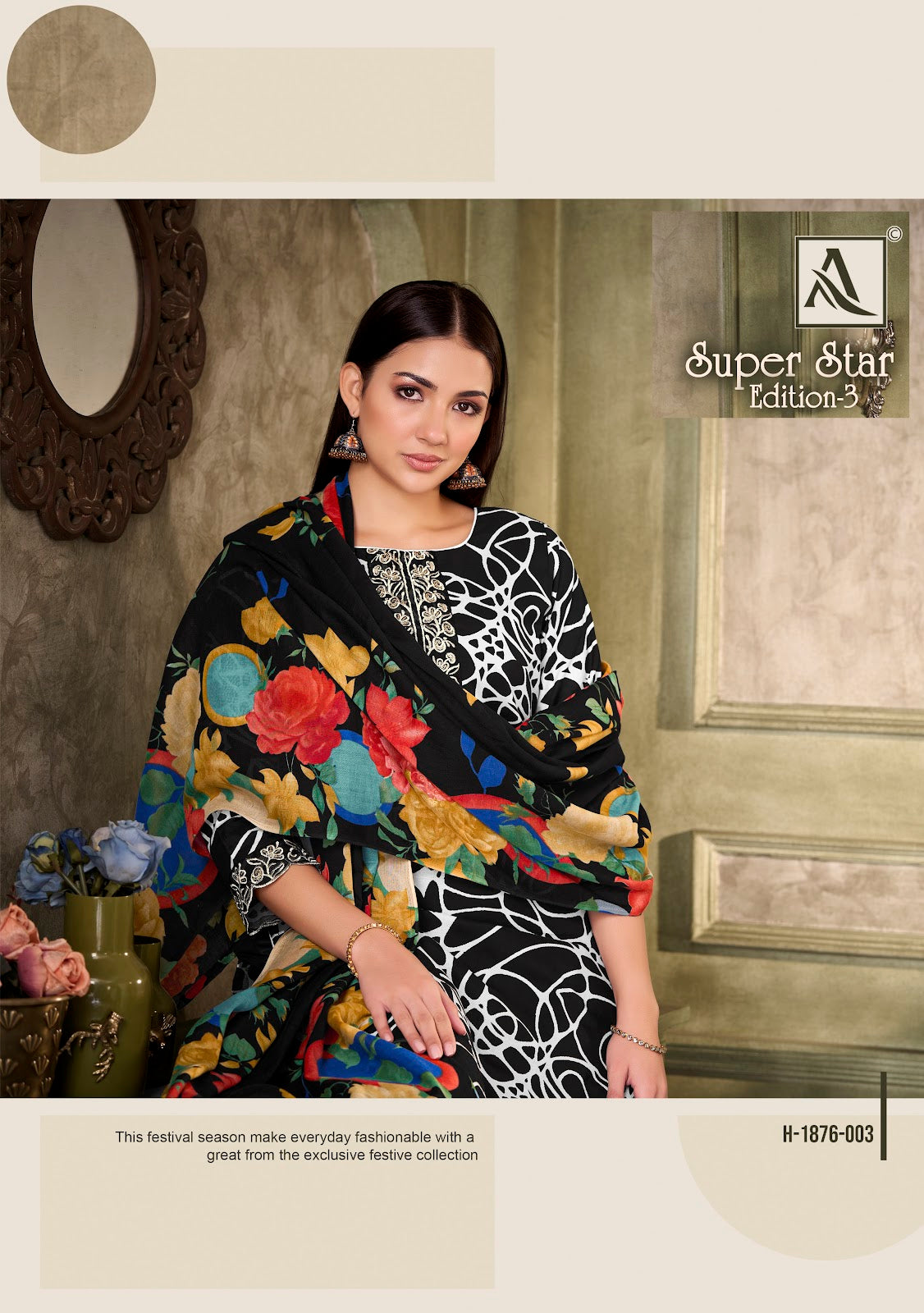 Super Star Edition 3 Alok Cambric Karachi Salwar Suits Exporter Gujarat