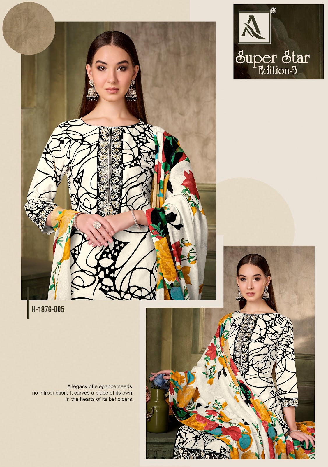 Super Star Edition 3 Alok Cambric Karachi Salwar Suits Exporter Gujarat