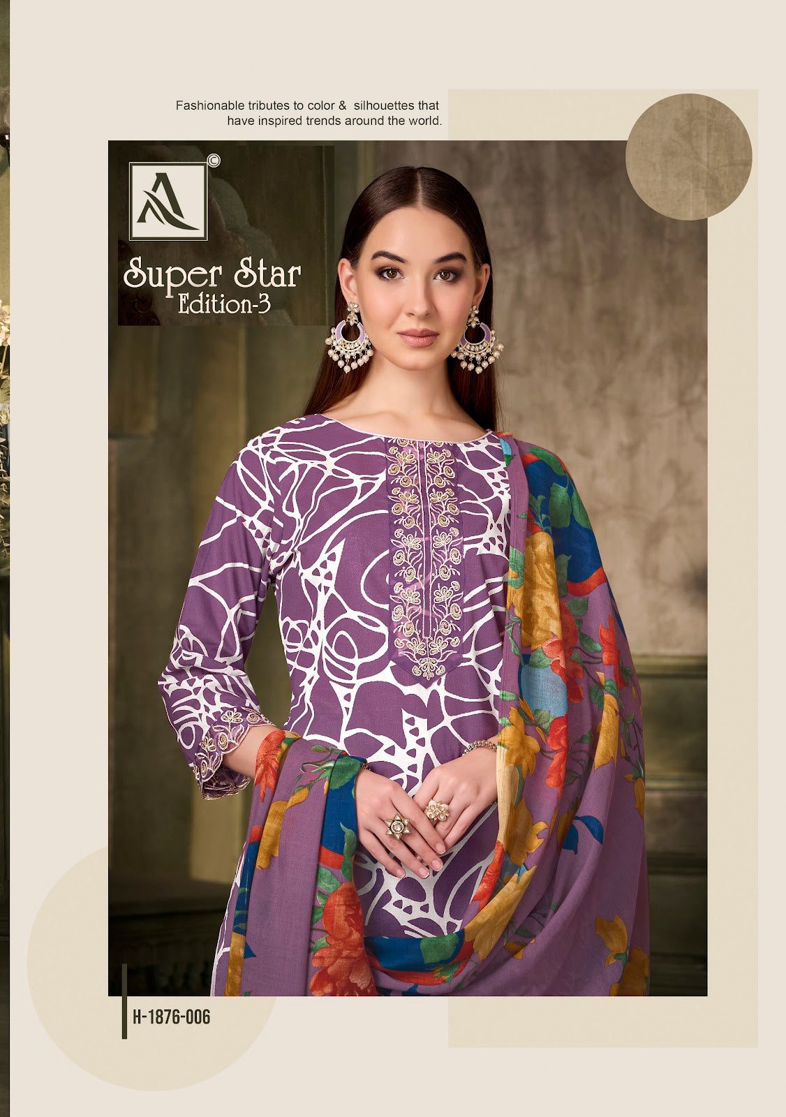 Super Star Edition 3 Alok Cambric Karachi Salwar Suits Exporter Gujarat
