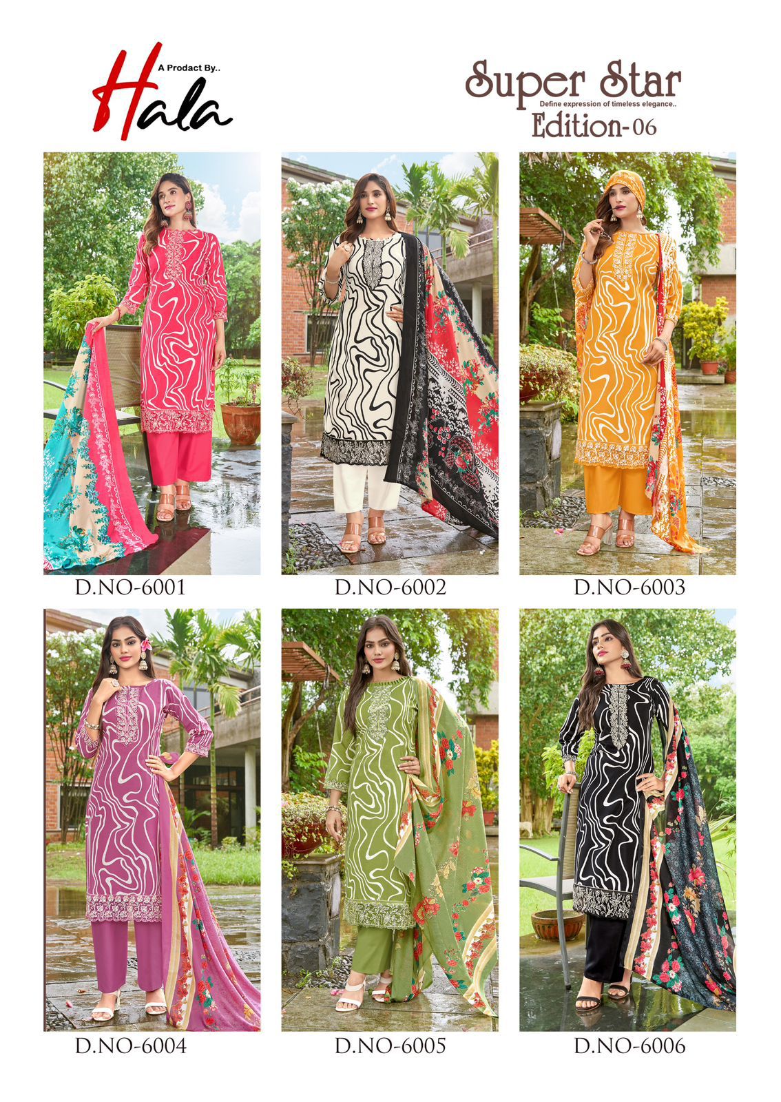 Super Star Edition 6 Hala Cotton Karachi Salwar Suits Wholesale Price