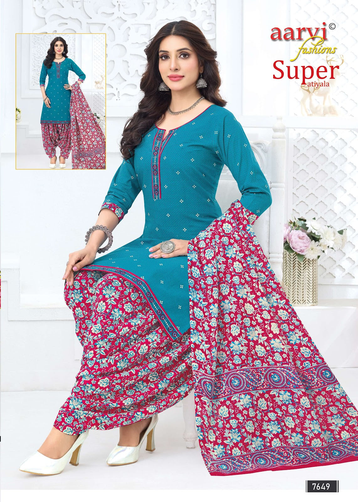 Super Vol 5 Aarvi Fashions Readymade Cotton Patiyala Suits