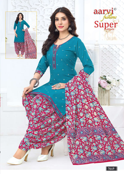 Super Vol 5 Aarvi Fashions Readymade Cotton Patiyala Suits