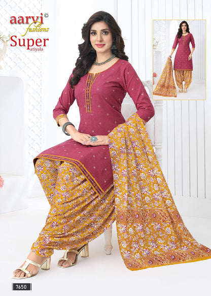 Super Vol 5 Aarvi Fashions Readymade Cotton Patiyala Suits