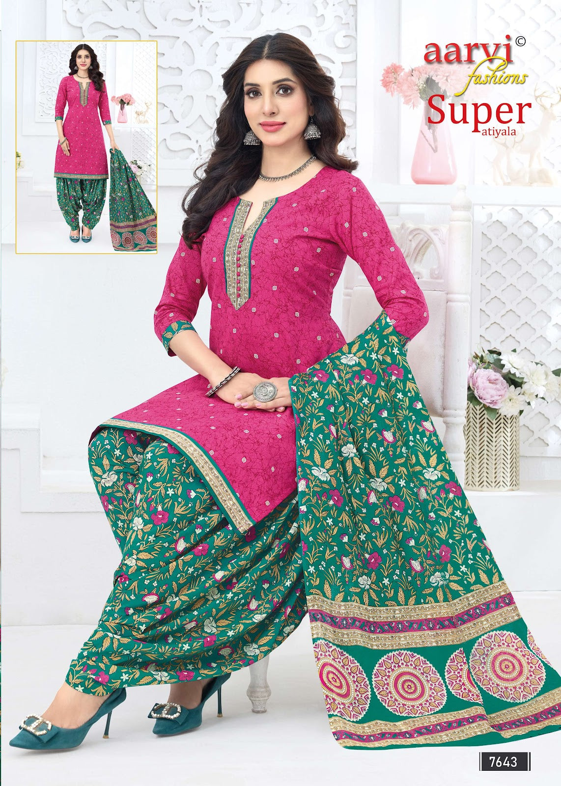 Super Vol 5 Aarvi Fashions Readymade Cotton Patiyala Suits