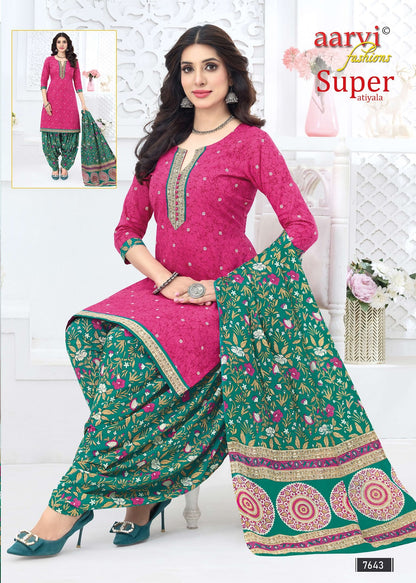Super Vol 5 Aarvi Fashions Readymade Cotton Patiyala Suits
