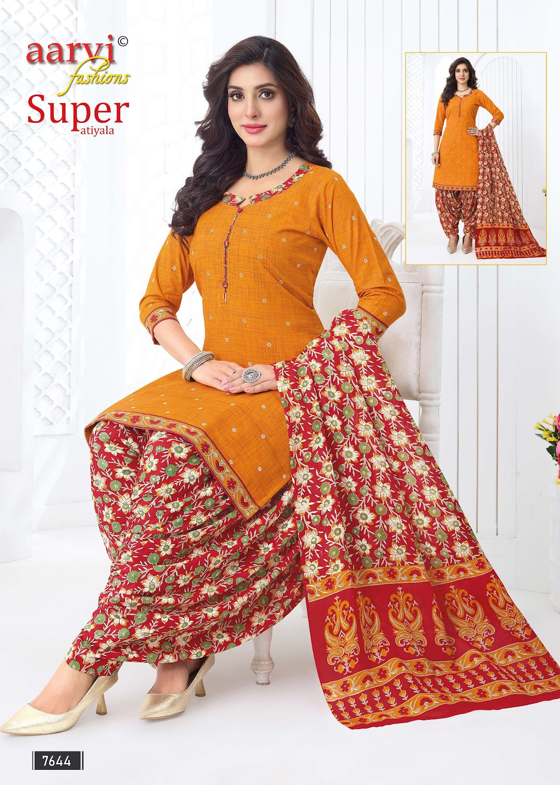 Super Vol 5 Aarvi Fashions Readymade Cotton Patiyala Suits