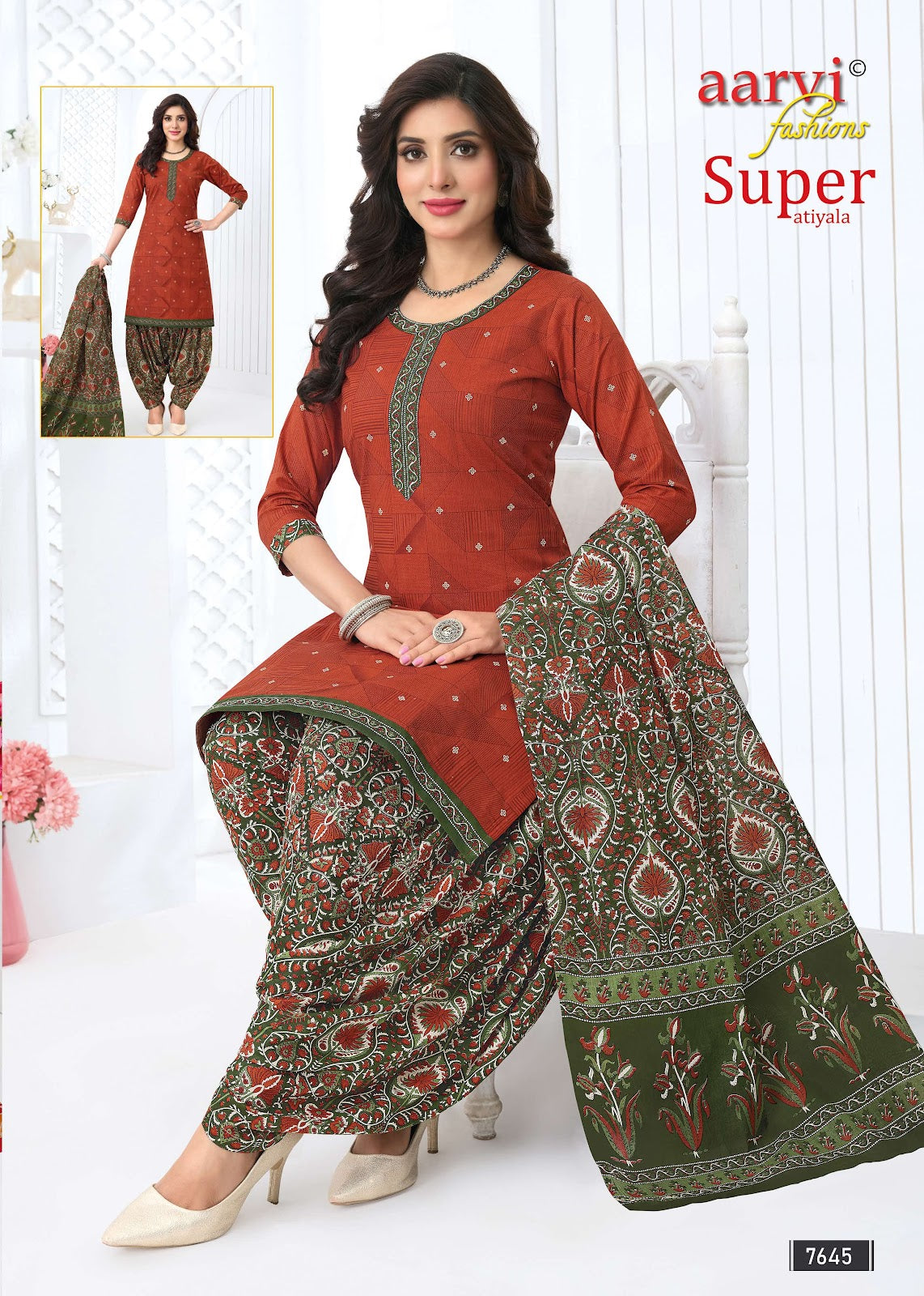 Super Vol 5 Aarvi Fashions Readymade Cotton Patiyala Suits
