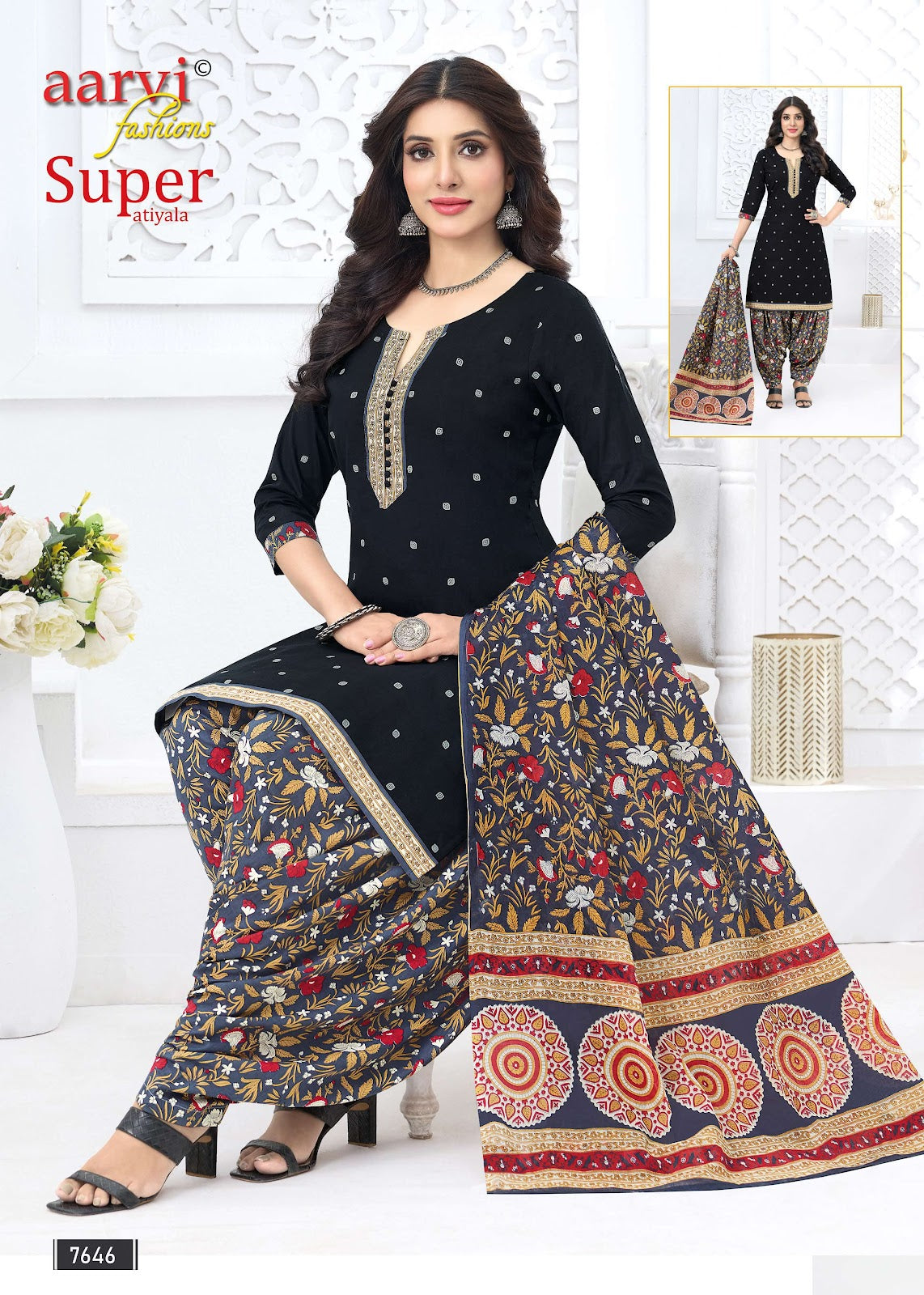 Super Vol 5 Aarvi Fashions Readymade Cotton Patiyala Suits