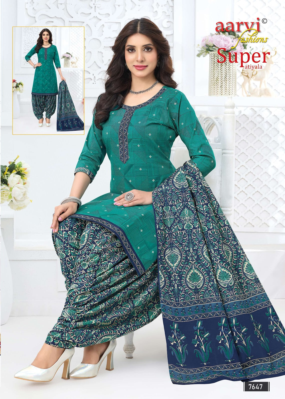 Super Vol 5 Aarvi Fashions Readymade Cotton Patiyala Suits