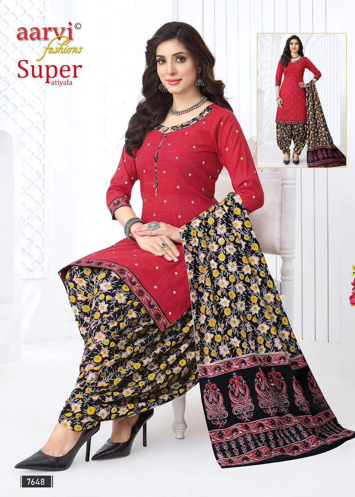 Super Vol 5 Aarvi Fashions Readymade Cotton Patiyala Suits