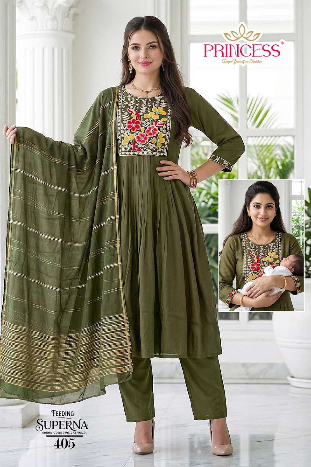 Superna Vol 4 Princess Creation Roman Feeding Readymade Suit Supplier