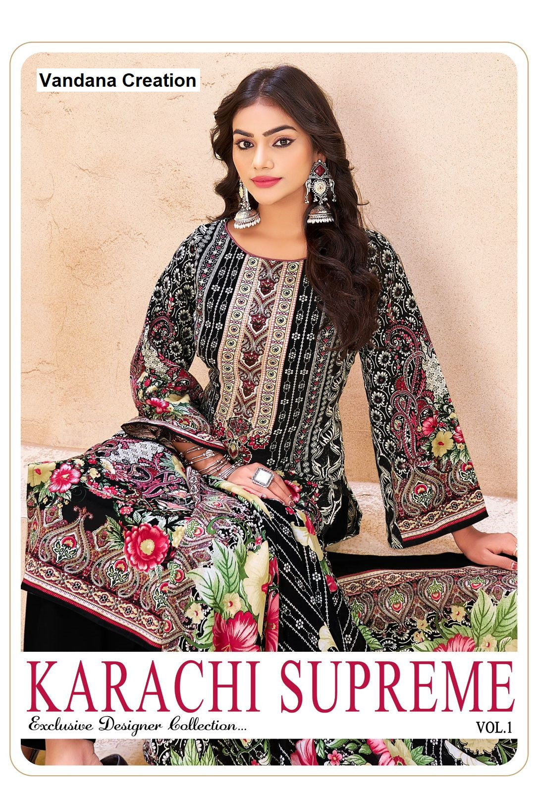 Supreme Vol 1 Vandana Creation Cotton Karachi Salwar Suits Wholesaler