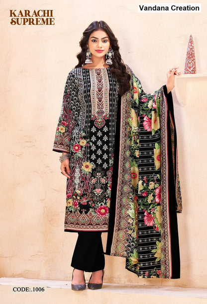 Supreme Vol 1 Vandana Creation Cotton Karachi Salwar Suits Wholesaler
