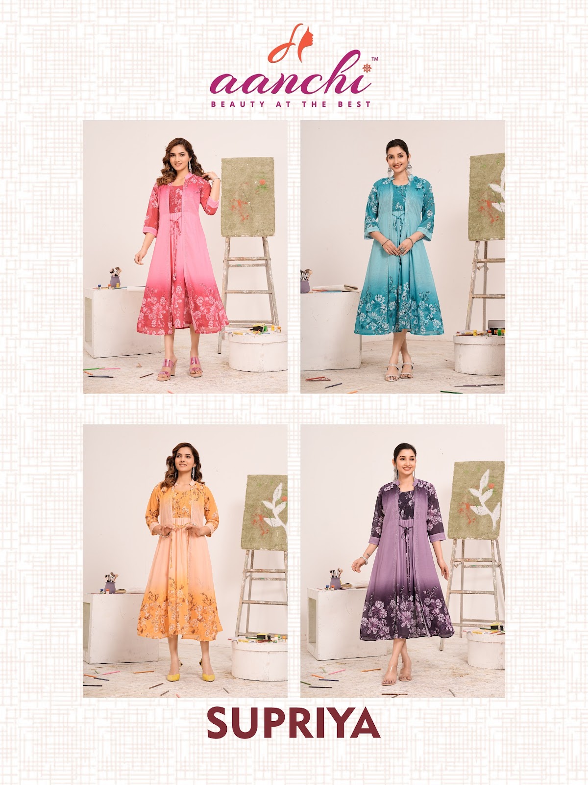 Supriya Aanchi Kurti Jacket Set Wholesale Price