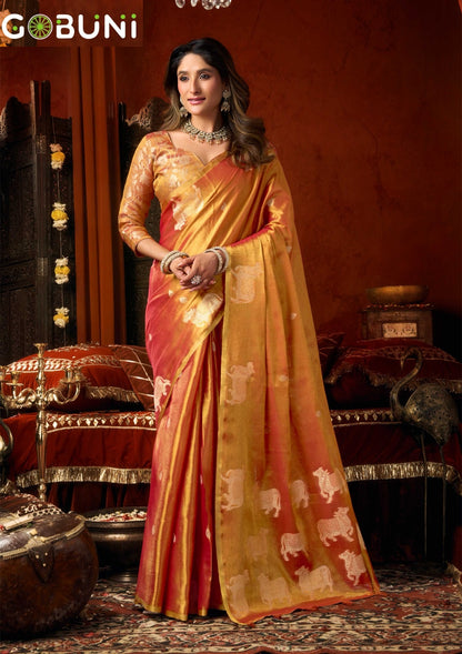 Supriya Gobuni Tissue Sarees Wholesale Price