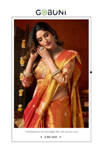 Supriya Gobuni Tissue Sarees Wholesale Price