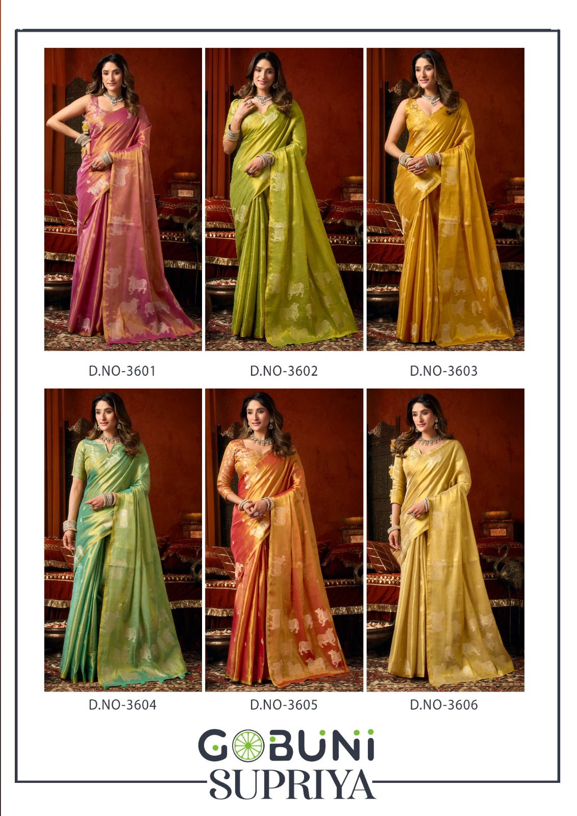 Supriya Gobuni Tissue Sarees Wholesale Price
