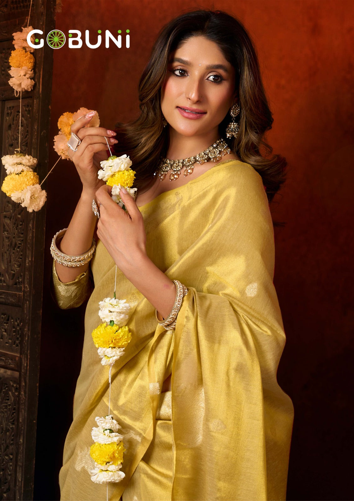 Supriya Gobuni Tissue Sarees Wholesale Price