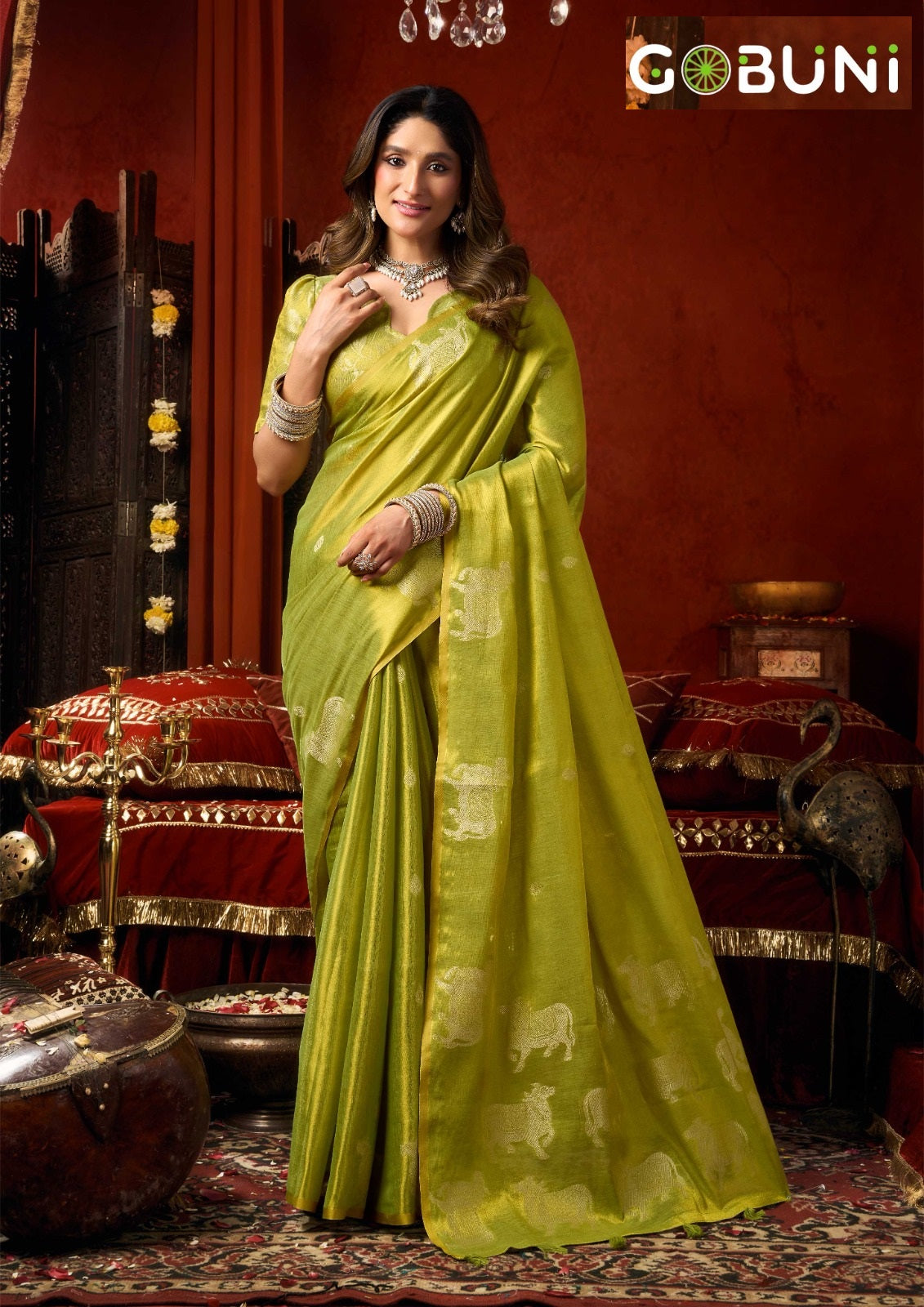 Supriya Gobuni Tissue Sarees Wholesale Price