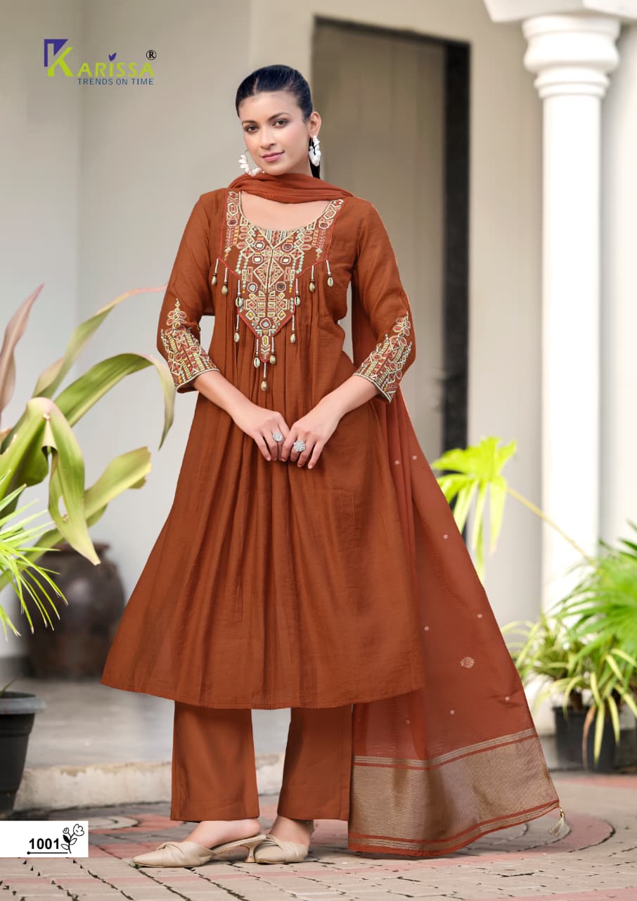 Supriya Karissa Coral Silk Readymade Anarkali Suits Wholesale Price