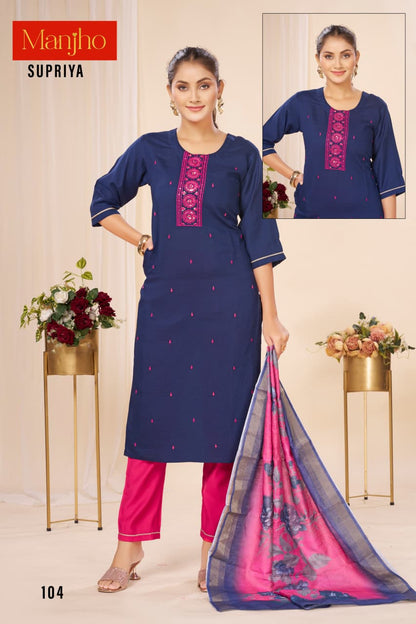 Supriya Manjho Vetican Readymade Pant Style Suits Exporter Gujarat