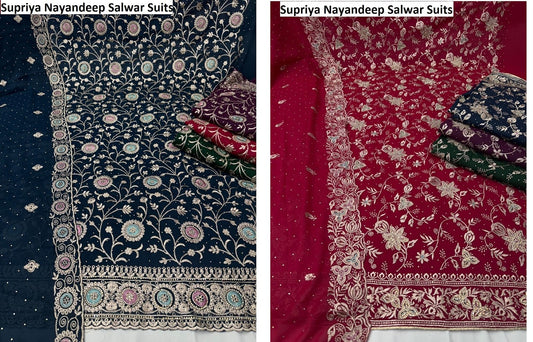 Supriya Nayandeep Georgette Salwar Suits Supplier India