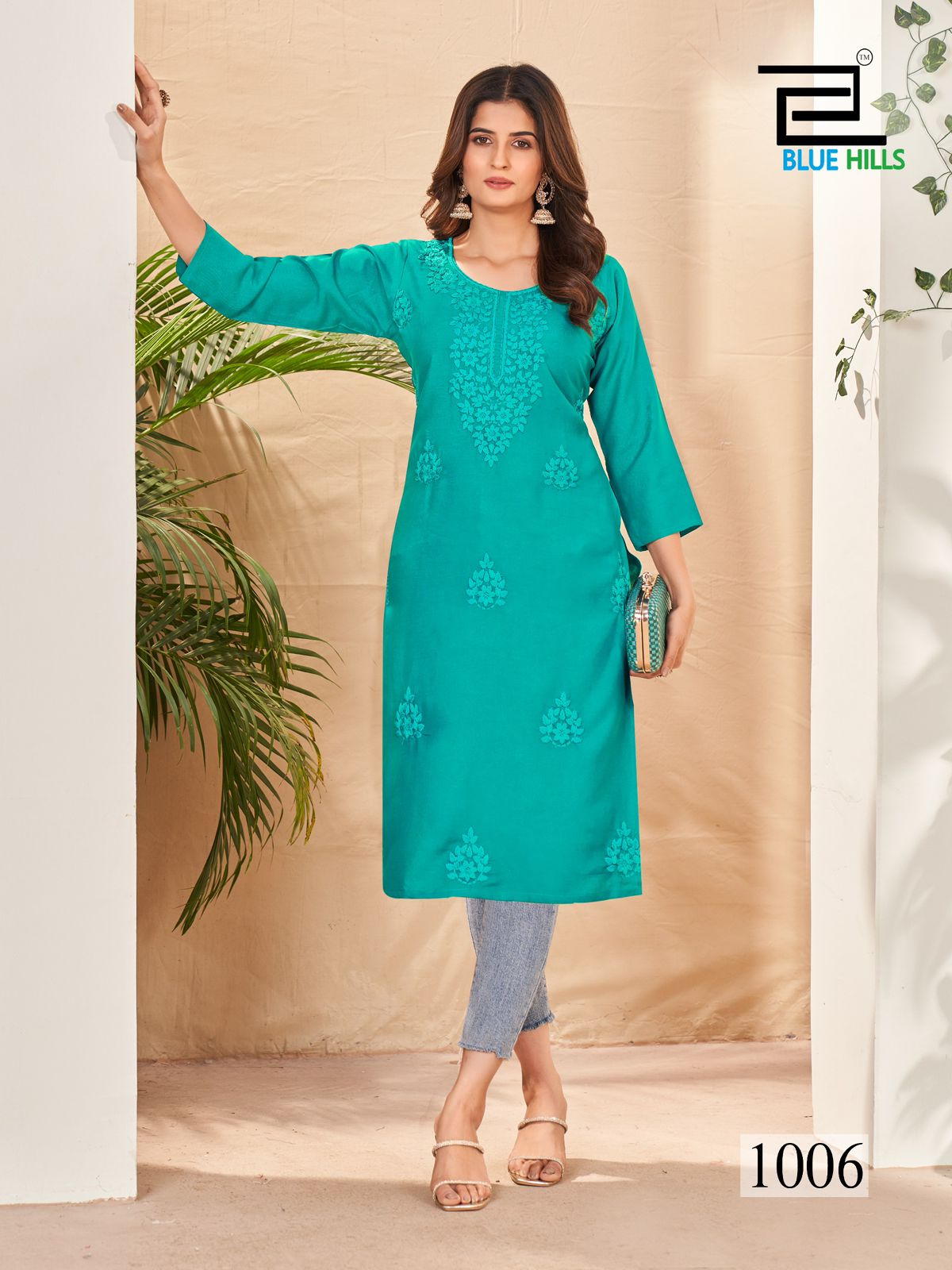 Supriya Nx Blue Hills Rayon 14Kg Straight Cut Kurtis Wholesale Price