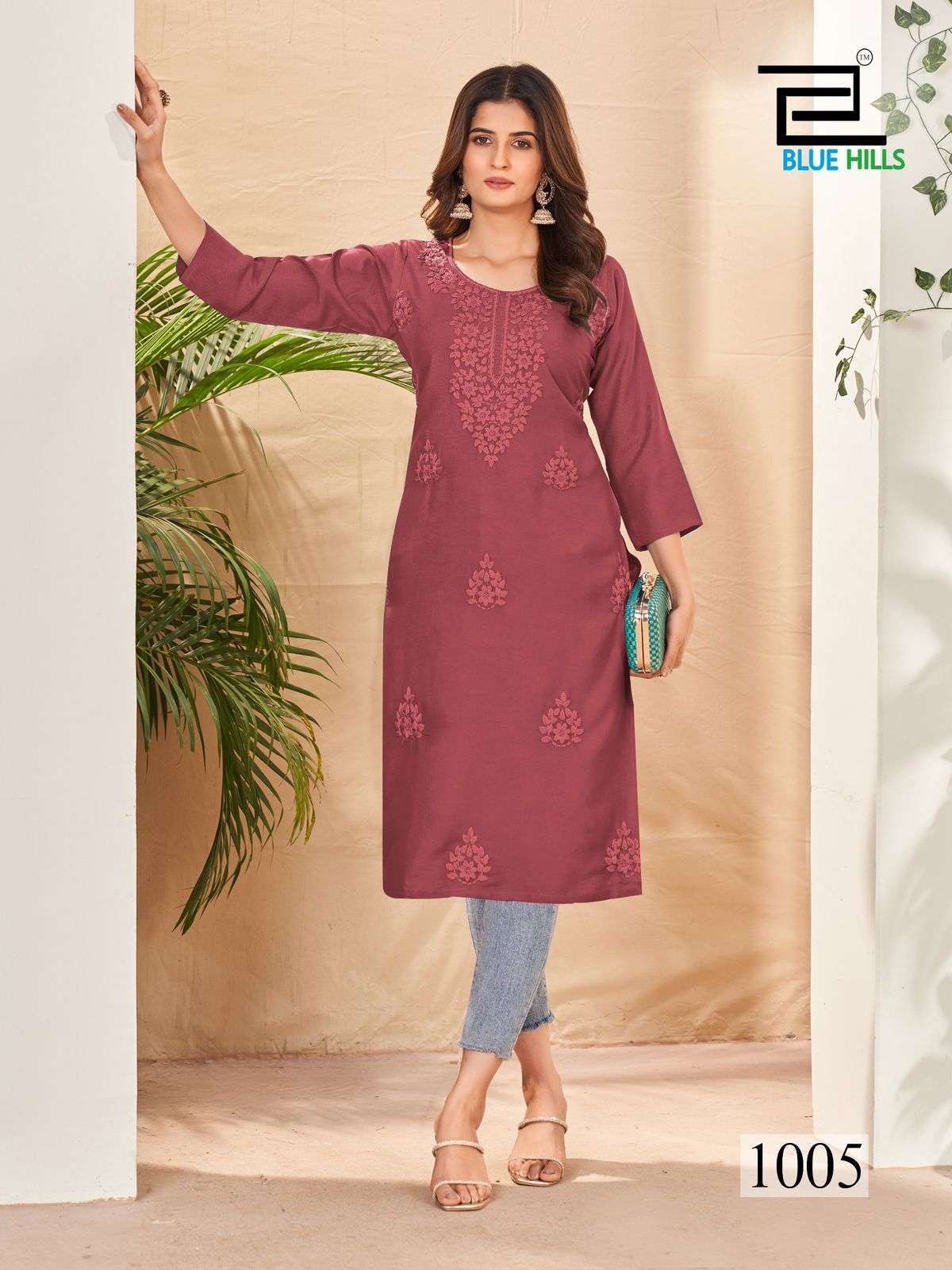Supriya Nx Blue Hills Rayon 14Kg Straight Cut Kurtis Wholesale Price