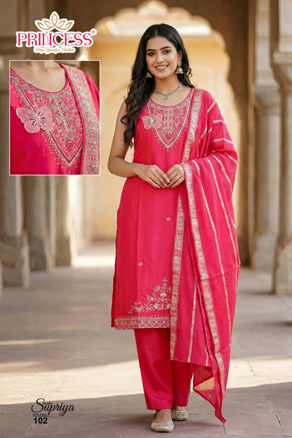 Supriya Princess Creation Roman Readymade Pant Style Suits Wholesale Price