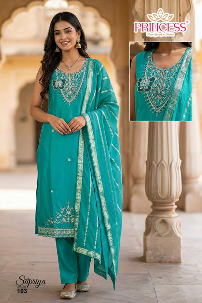 Supriya Princess Creation Roman Readymade Pant Style Suits Wholesale Price