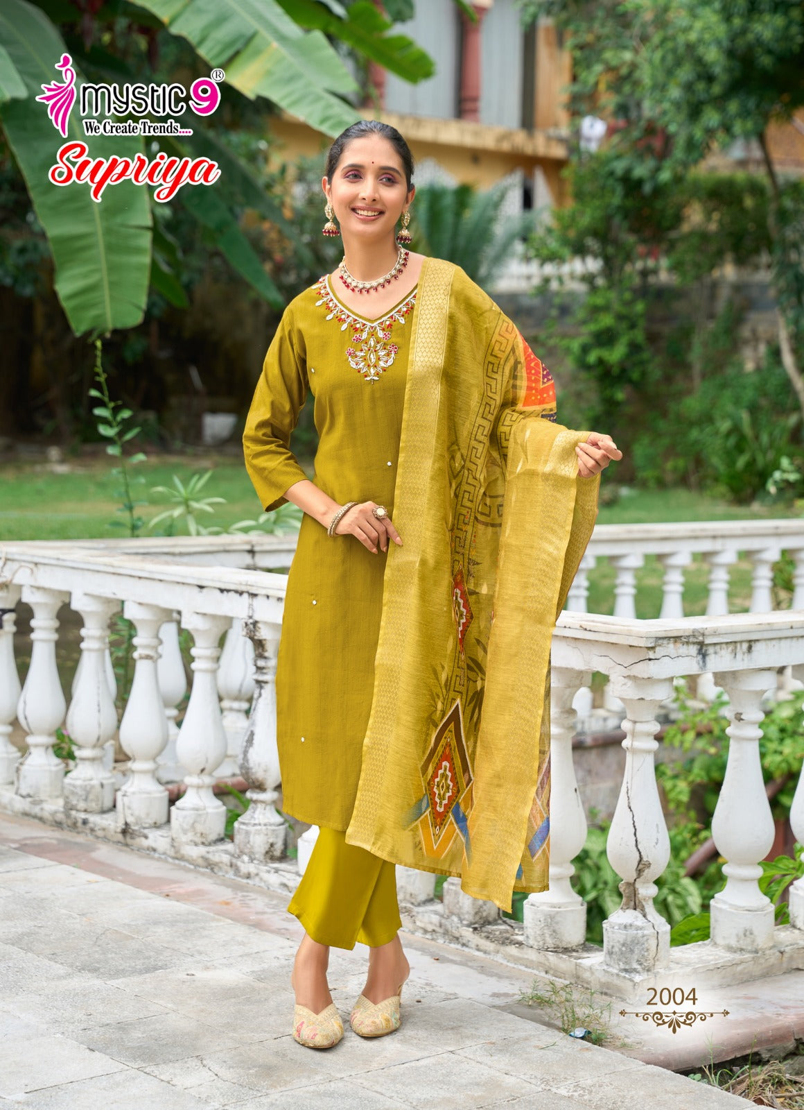 Supriya Vol 2 Mystic 9 Vertican Readymade Pant Style Suits Exporter India