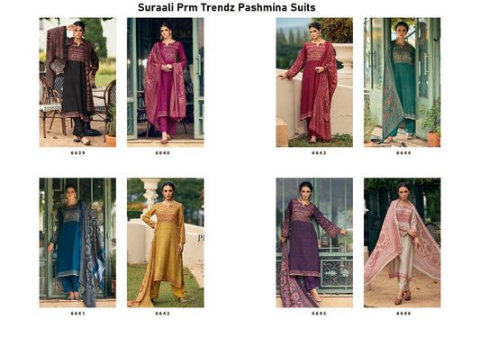 Suraali Prm Trendz Viscose Pashmina Suits Wholesale