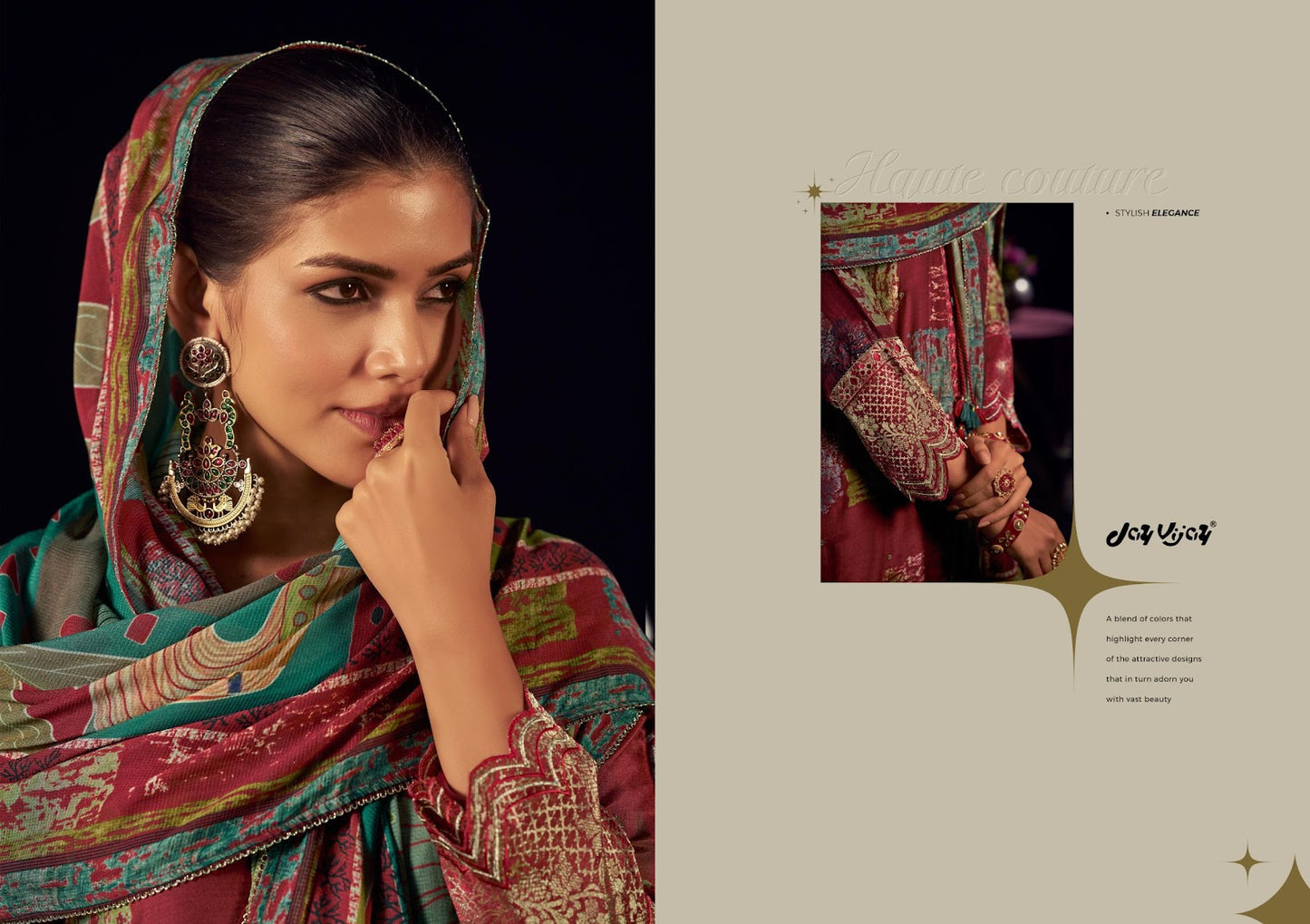 Surahi Jay Vijay Pure Muslin Pant Style Suits Supplier Gujarat
