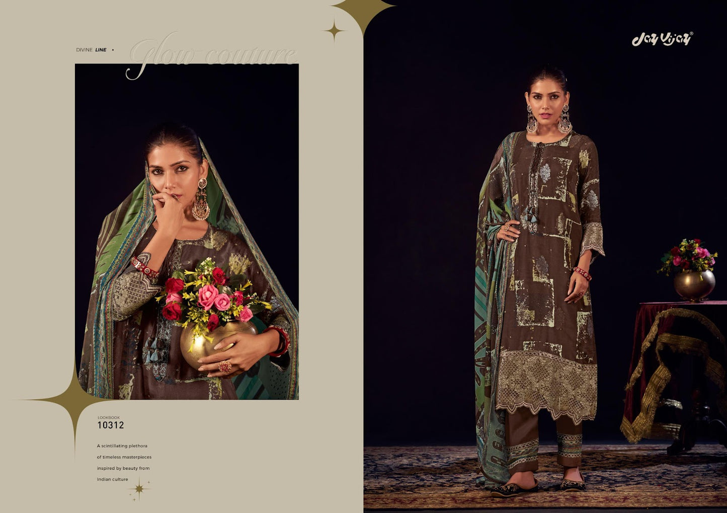 Surahi Jay Vijay Pure Muslin Pant Style Suits Supplier Gujarat