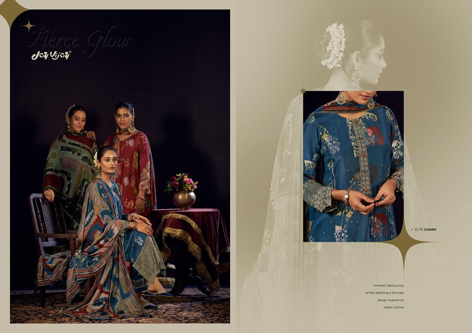 Surahi Jay Vijay Pure Muslin Pant Style Suits Supplier Gujarat