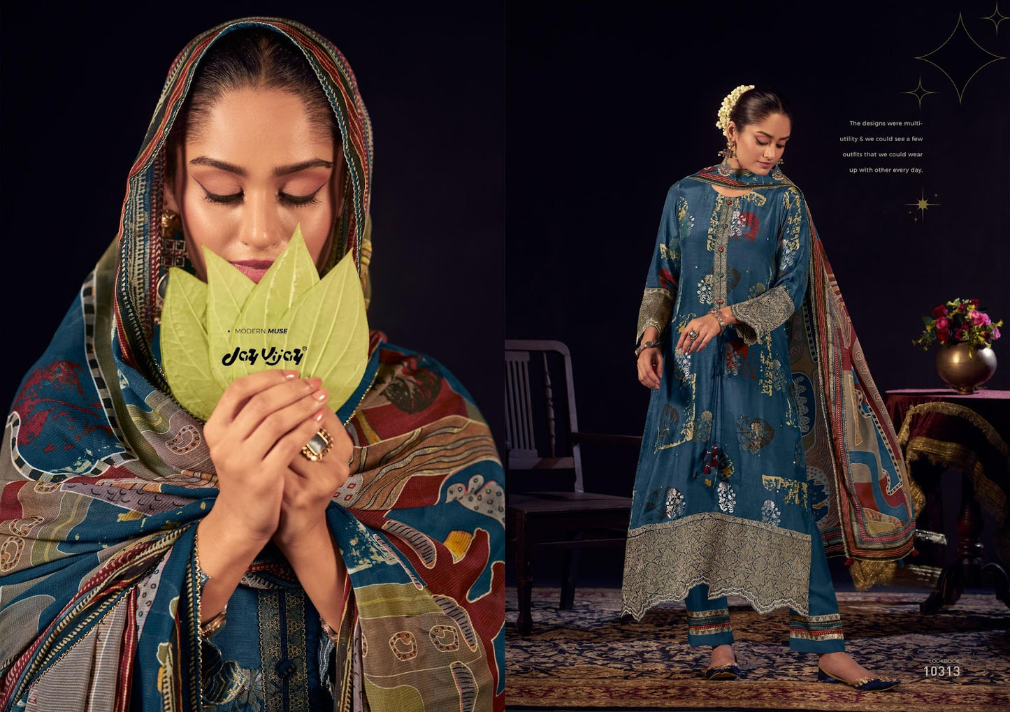 Surahi Jay Vijay Pure Muslin Pant Style Suits Supplier Gujarat
