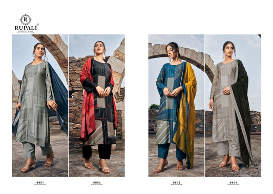 Suramya Rupali Viscose Muslin Pant Style Suits Exporter India