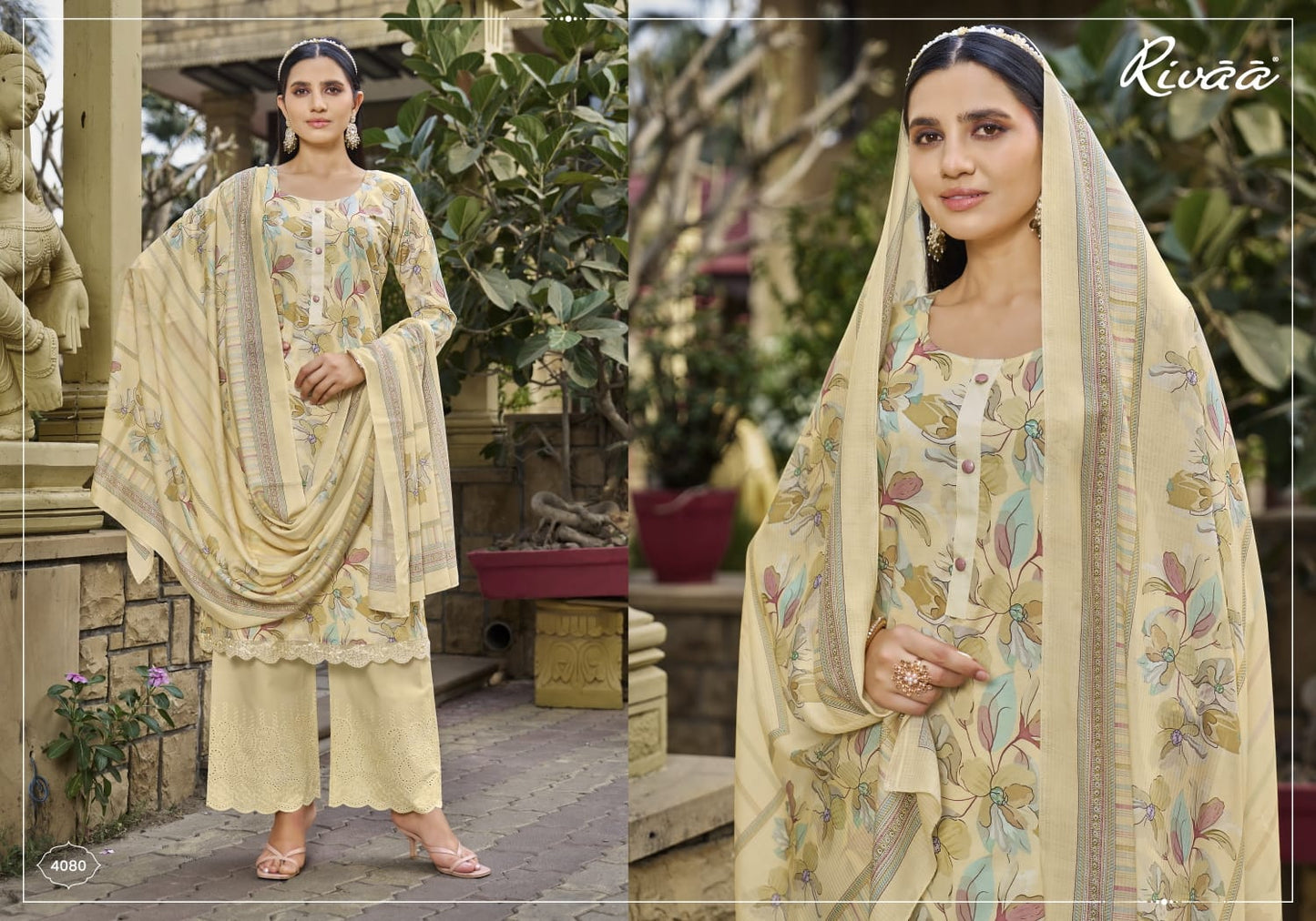 Suranya Rivaa Plazzo Style Suits Wholesale Price