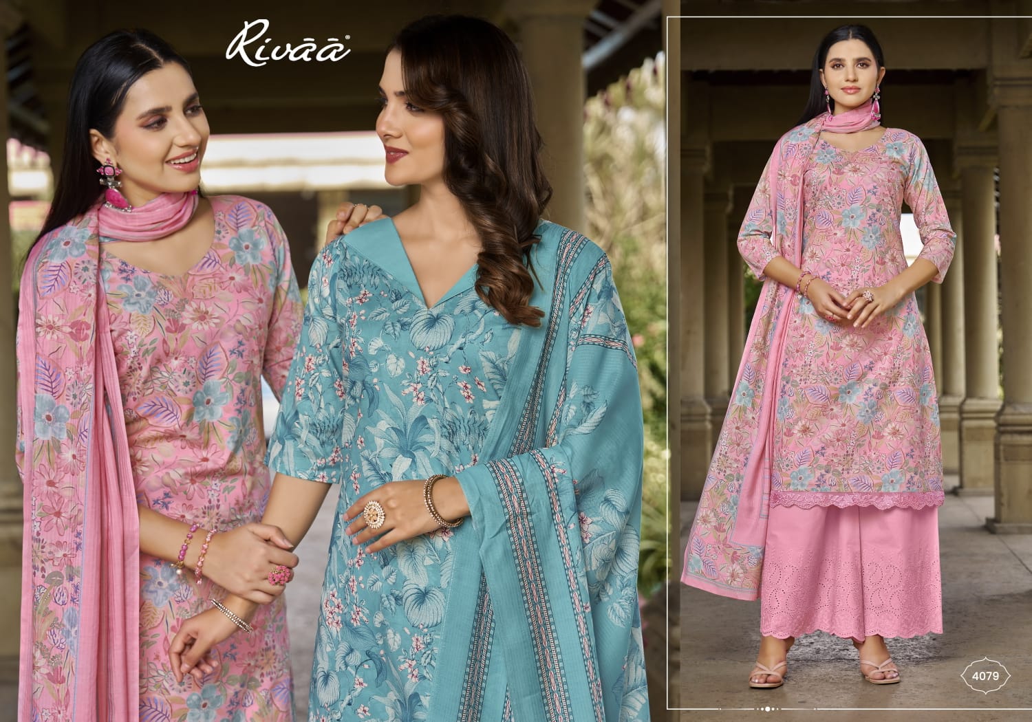 Suranya Rivaa Plazzo Style Suits Wholesale Price