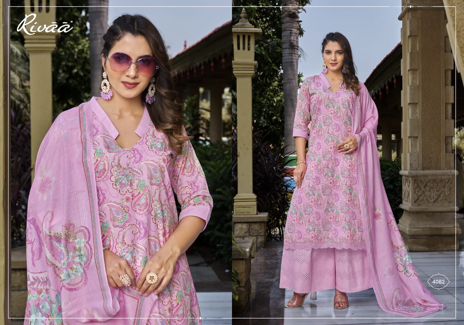 Suranya Rivaa Plazzo Style Suits Wholesale Price