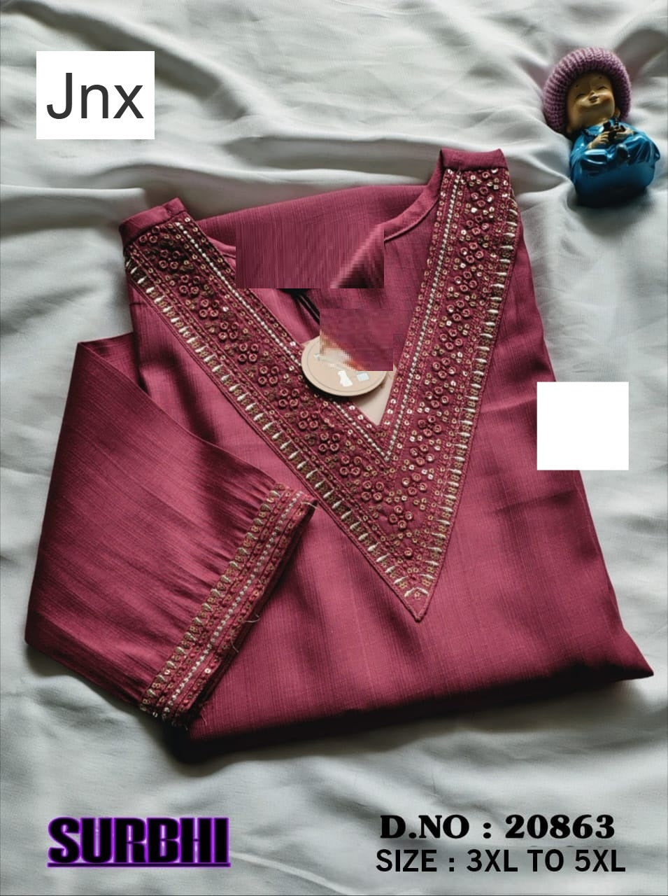 Surbhi 030126 Jnx Vertican Plus Size Kurtis Supplier Gujarat