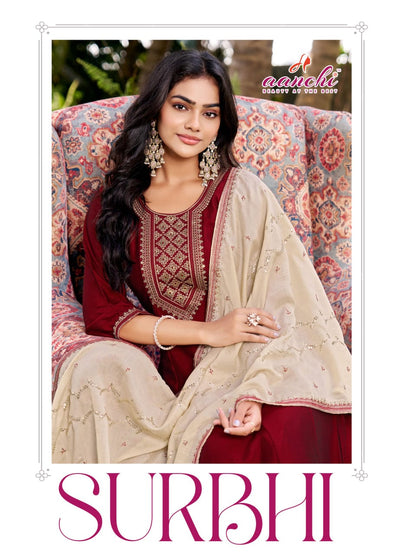 Surbhi Aanchi Vichitra Silk Readymade Anarkali Suits Wholesaler Gujarat