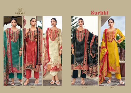 Surbhi Rupali Muslin Pant Style Suits Manufacturer India