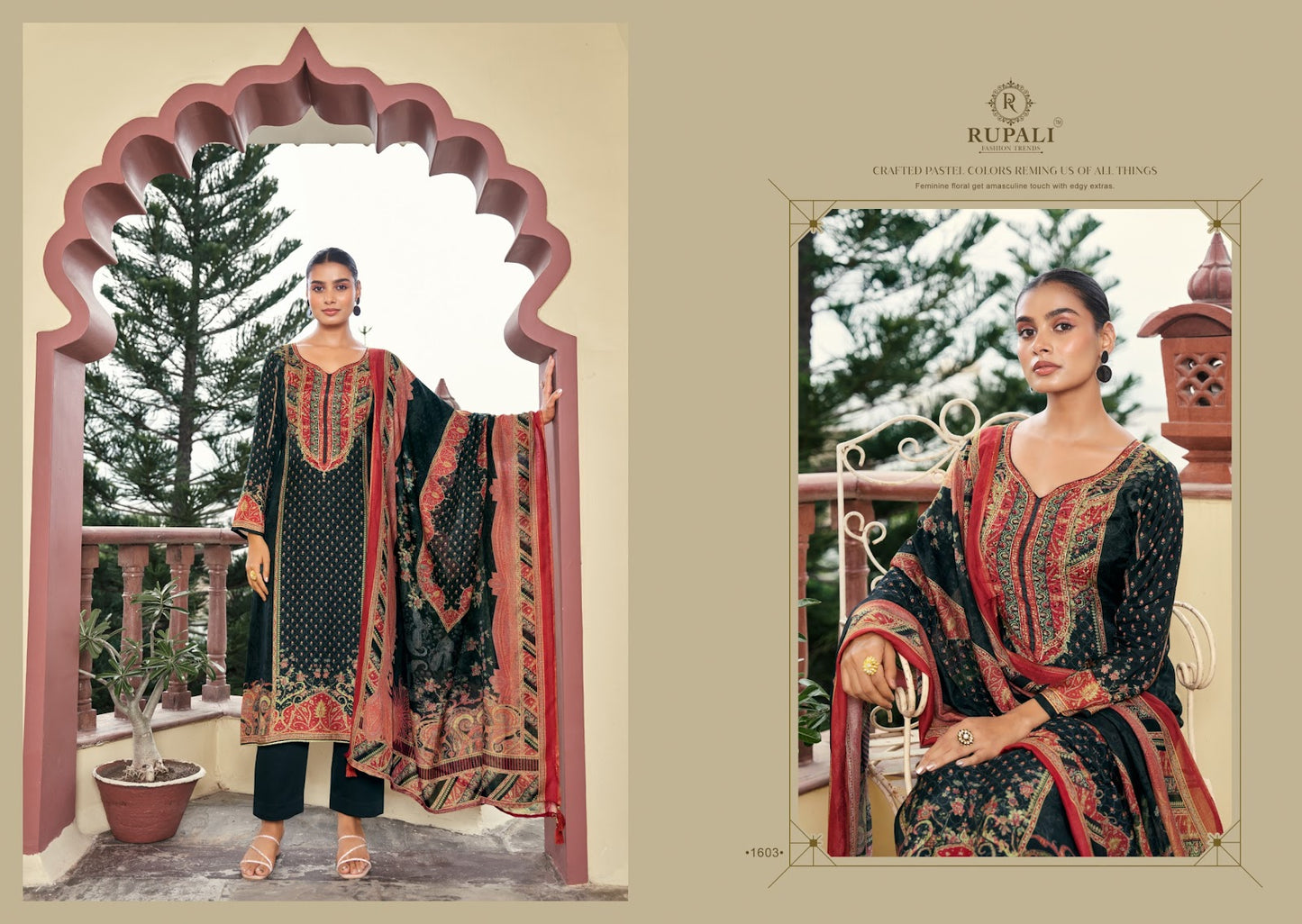 Surbhi Rupali Muslin Pant Style Suits Manufacturer India