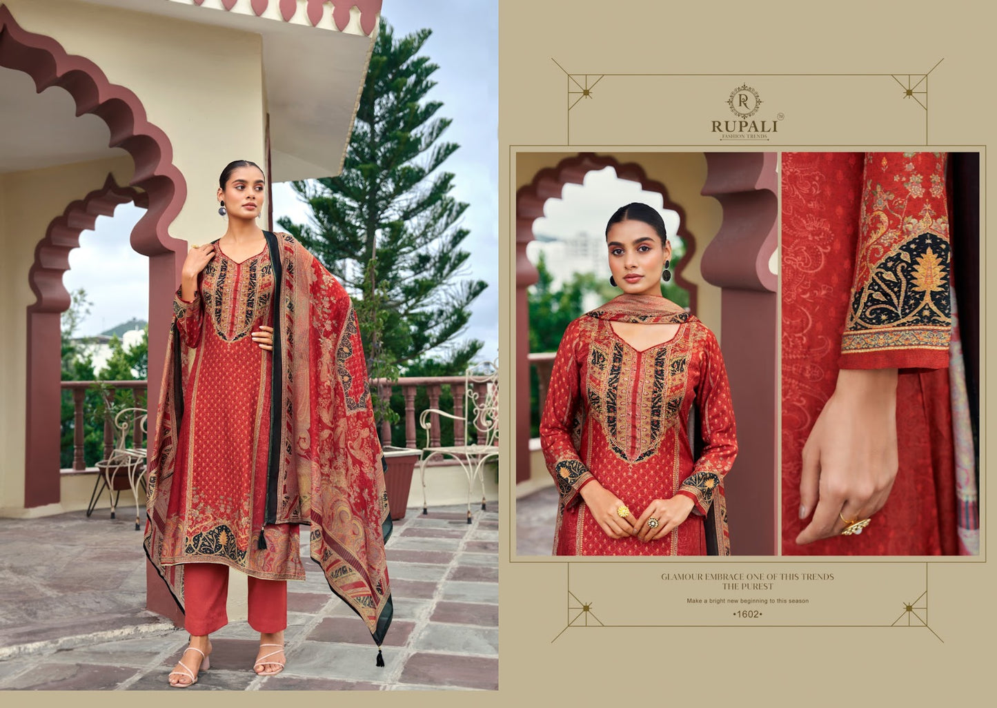 Surbhi Rupali Muslin Pant Style Suits Manufacturer India